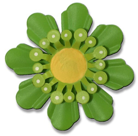 Flower dimensional magnet green