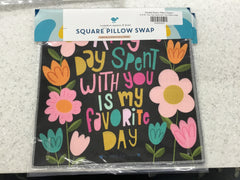 Square Button Pillow Swaps