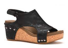 Carley Metallic Wedge Sandals