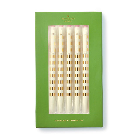 Kate Spade Mechanical Pencil Set-Gold Stripe