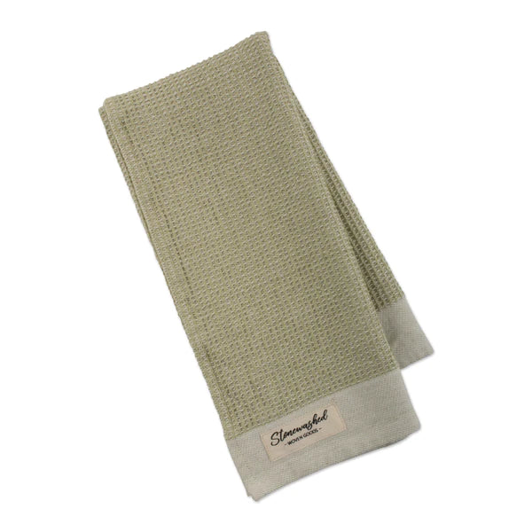 Fresh Pear Washed Waffle Dishtowel