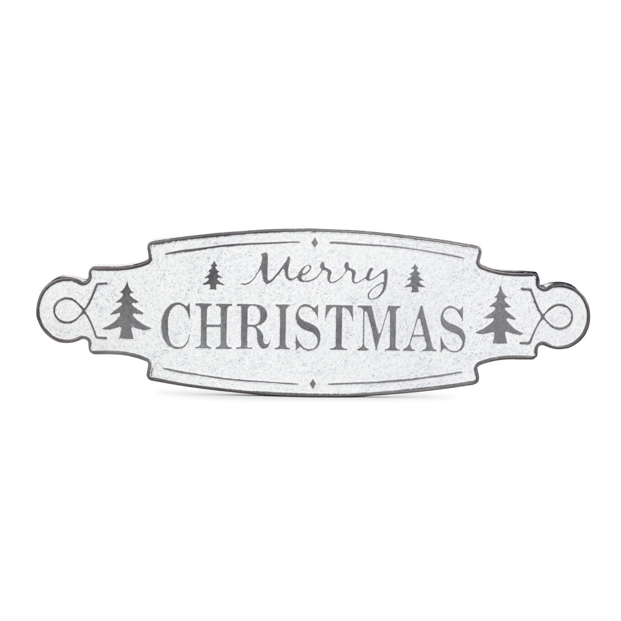 Merry Christmas White and Silver Wall Decor