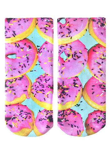 Pink Donuts Ankle Socks