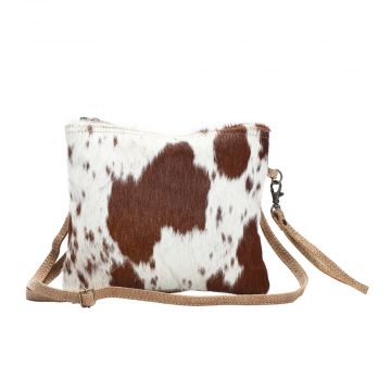 WHITE AND BROWN SHADE BAG