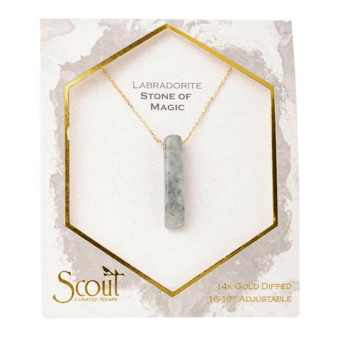 Stone Point Necklace-Labradorite/Stone of Magic