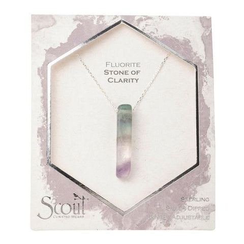 Stone Point Necklace-Fluorite /Stone of Clarity