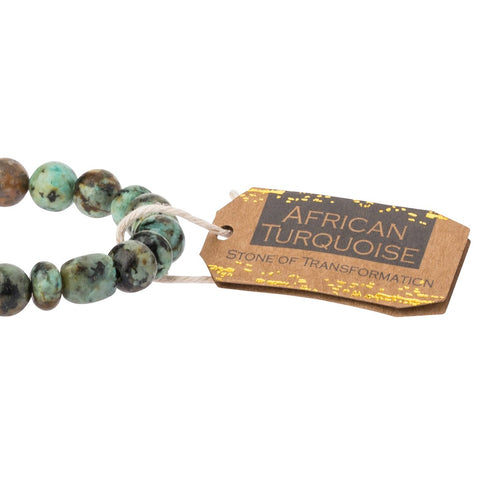 African Turquoise Stone Bracelet-Stone of Transformation