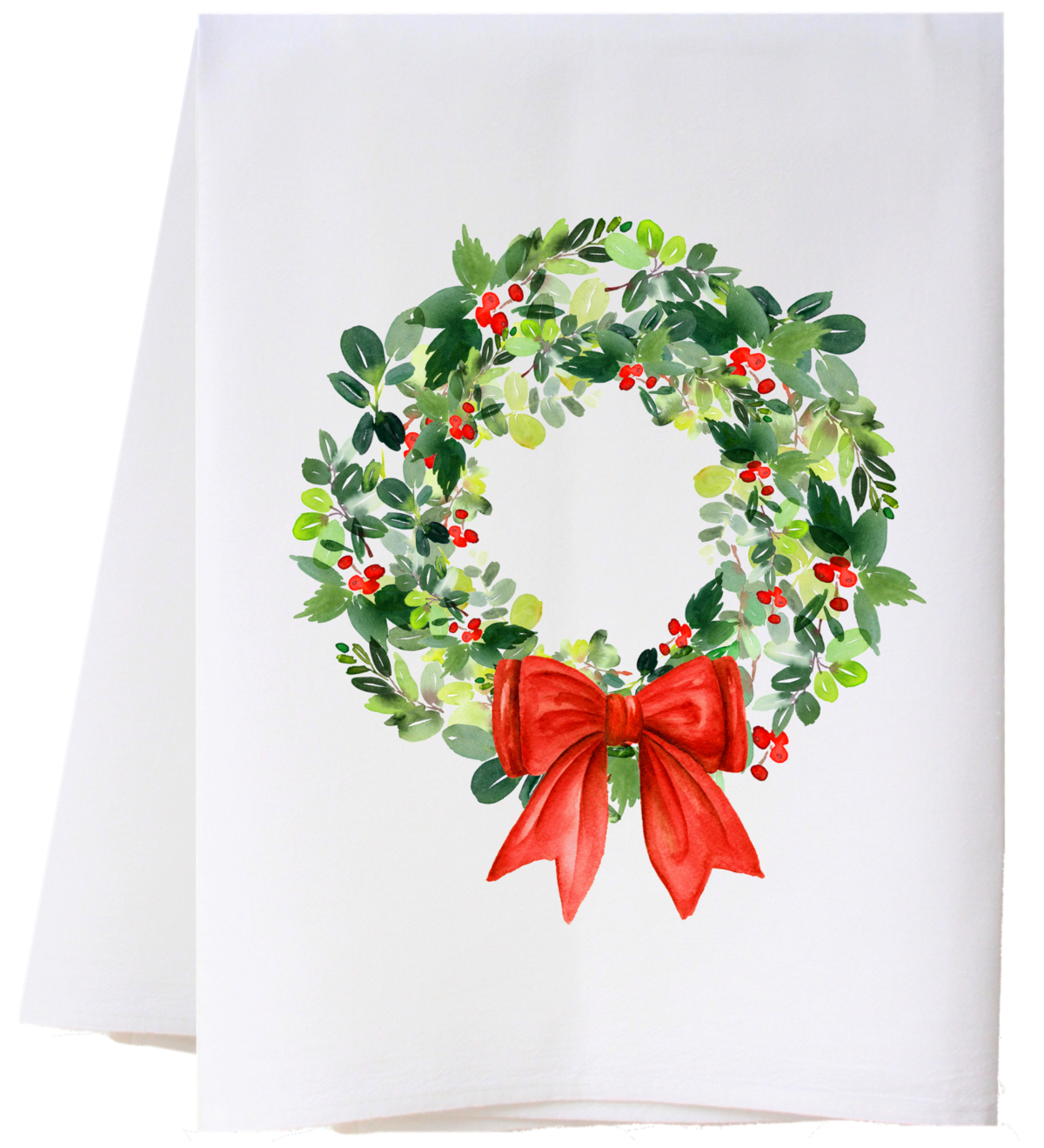 State Christmas Wreath Towel