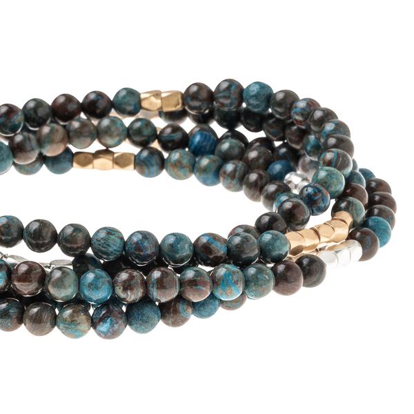 Blue Sky Jasper-Stone of Empowerment- 2 in 1 Bracelet/Necklace Wrap