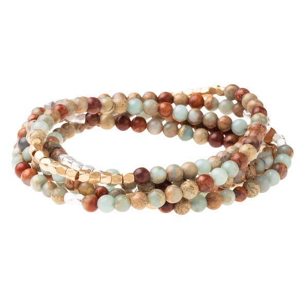 Aqua Terra-Stone of Peace- 2 in 1 Bracelet/Necklace Wrap