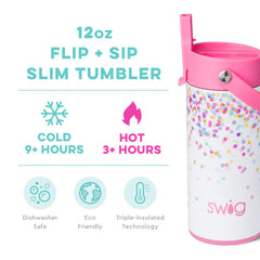 Confetti Flip + Sip Slim Tumbler (12oz)