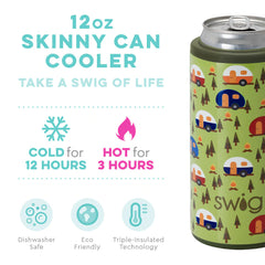 Happy Camper Skinny Can Cooler (12oz)