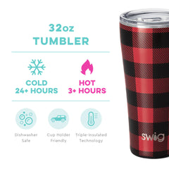 Buffalo Plaid Tumbler (32oz)