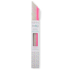 Confetti + Pink Reusable Straw Set
