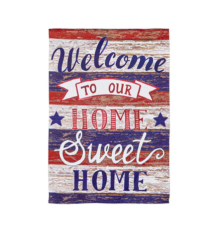 Farmhouse Home Sweet Home Garden Suede Flag