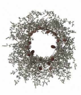 CREATIVE COOP PINE WREATH W/ BERRIES
