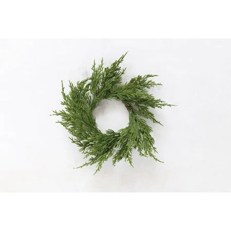 10" Round Faux Cypress Wreath