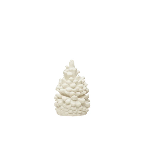 3-1/4" Round x 5"H Stoneware Bisque Pinecone